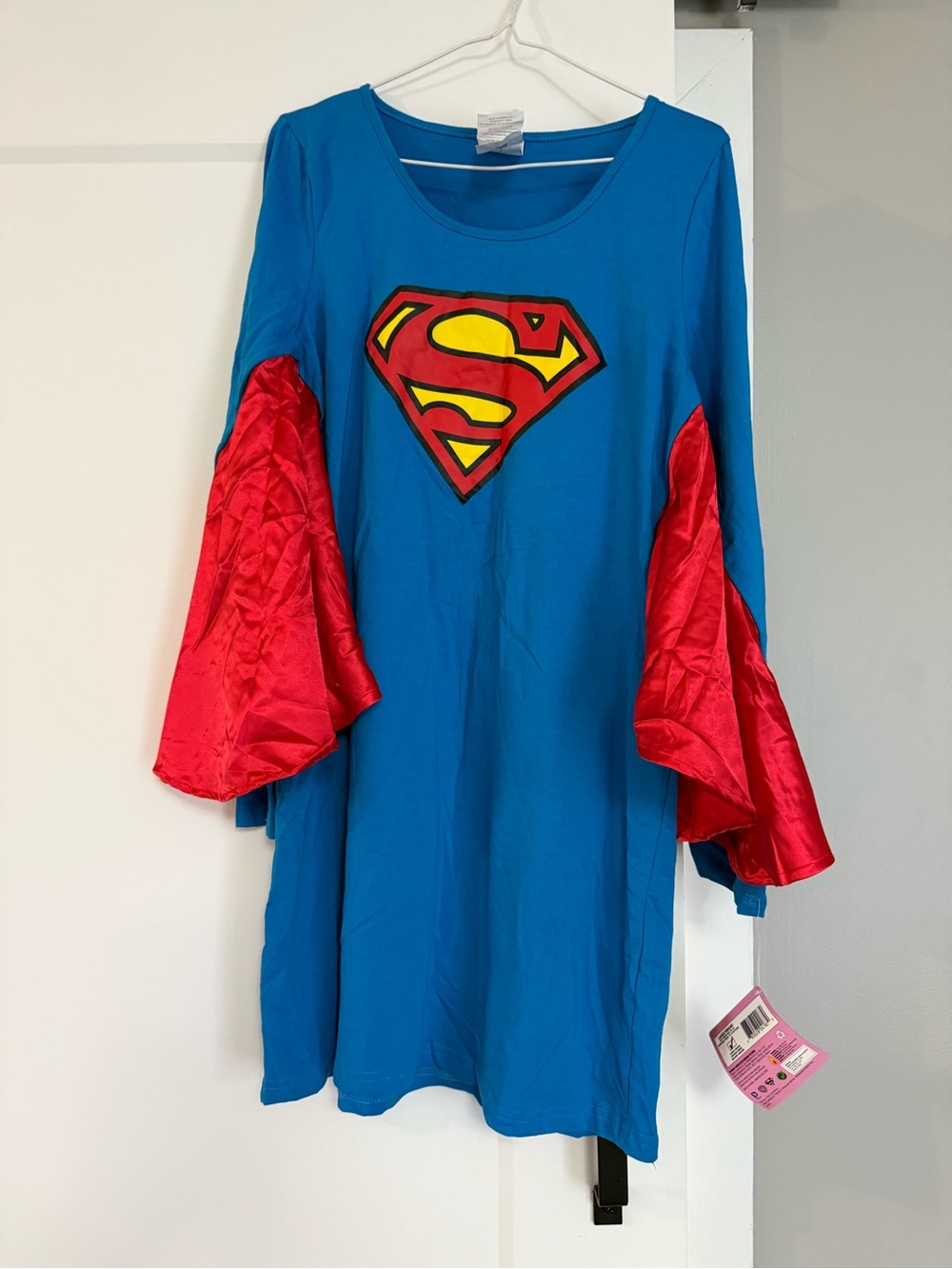 Rubie's Blue and Red Supergirl Dress with Yellow Emblem